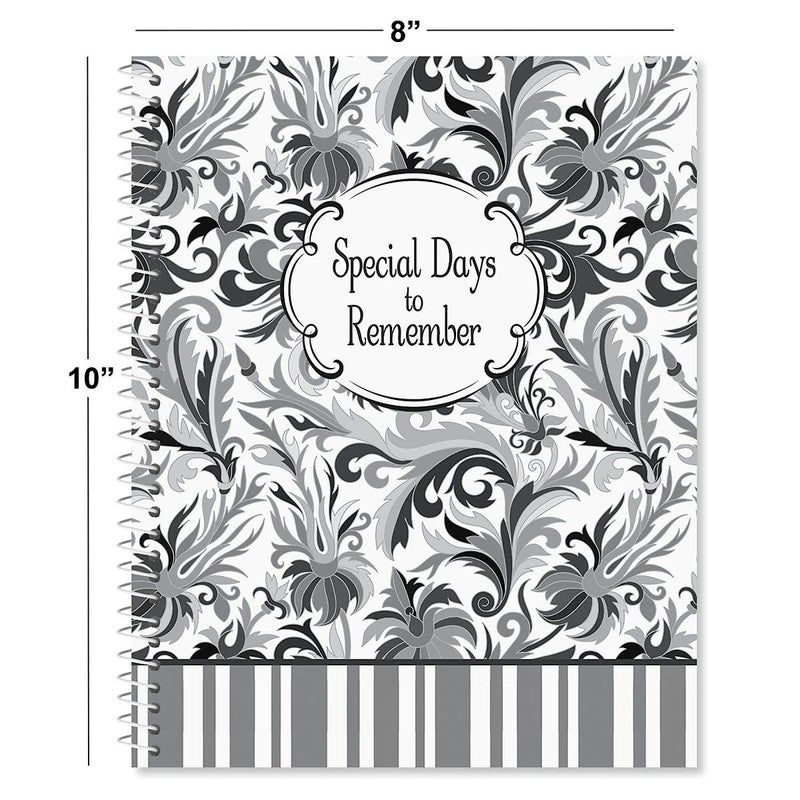 Current Cool Floral Card Organizer Book- Remember Special Days, Greeting Card Keeper, Softcover, 8" x 10", Spiral Bound - Image 4